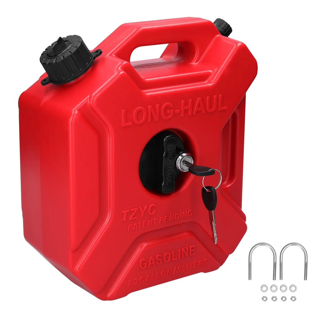 OWSOO Plastic bucket,Tanks 5L Portable 1.3 Fuel Tanks Lock Key Car SUV ATV Off-Road Plastic Bucket Portable Diesels Containers -Static Tanks Lock Diesels Containers -Static Tanks Lock Key