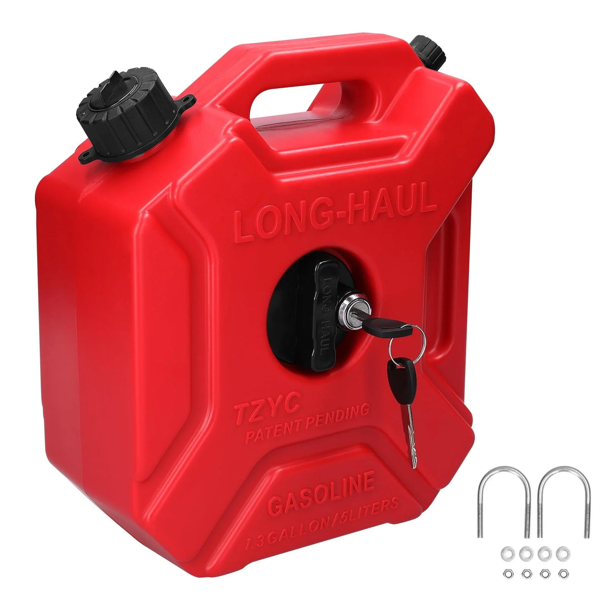 OWSOO Plastic bucket,Tanks 5L Portable 1.3 Fuel Tanks Lock Key Car SUV ATV Off-Road Plastic Bucket Portable Diesels Containers -Static Tanks Lock Diesels Containers -Static Tanks Lock Key