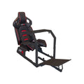 GTA Model Racing Simulator Cockpit Black Frame with Black/Red Pista Adjustable Leatherette Racing Seat