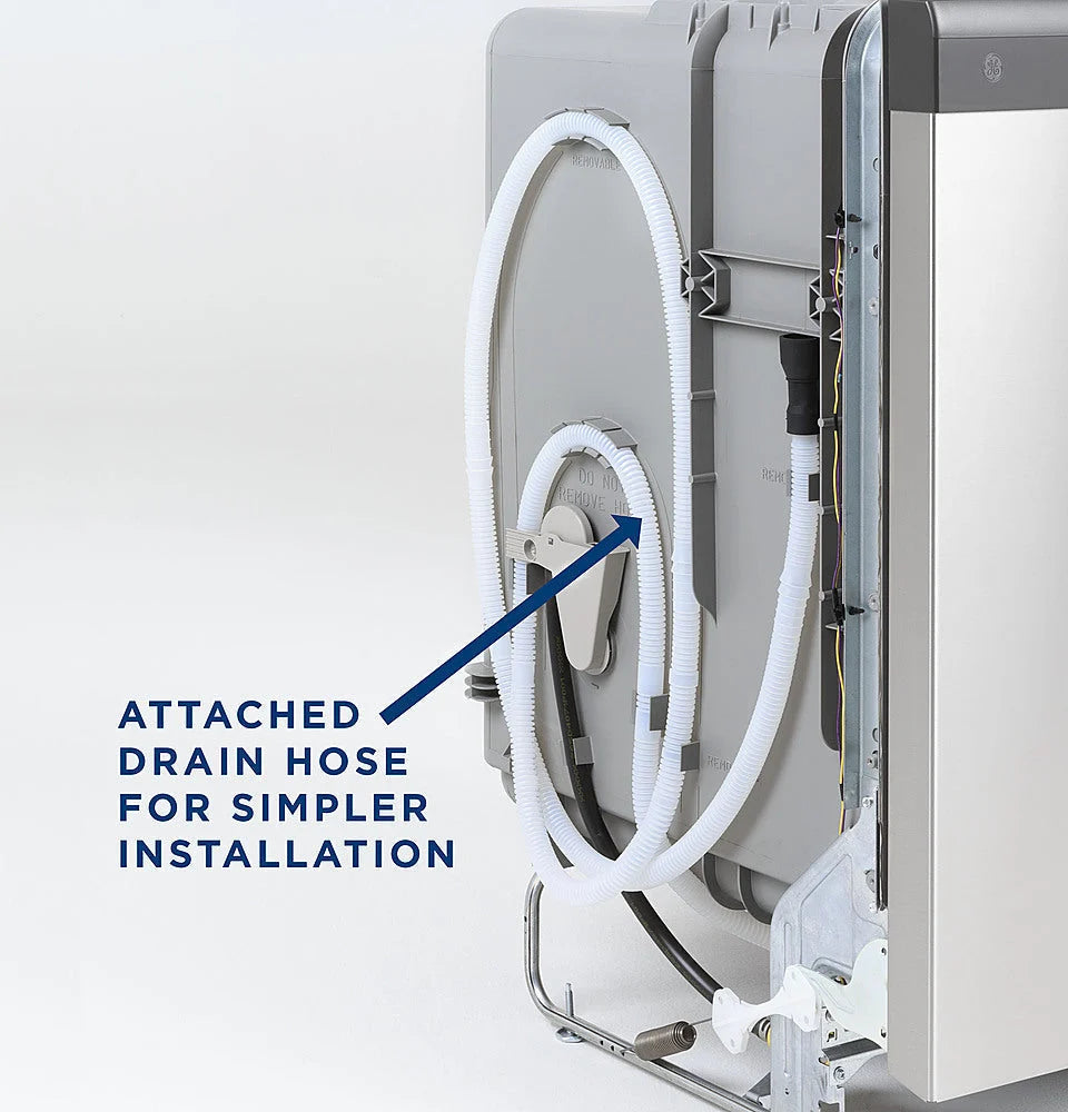 GE - Front Control Built-In Dishwasher with 55 dBA - Bisque