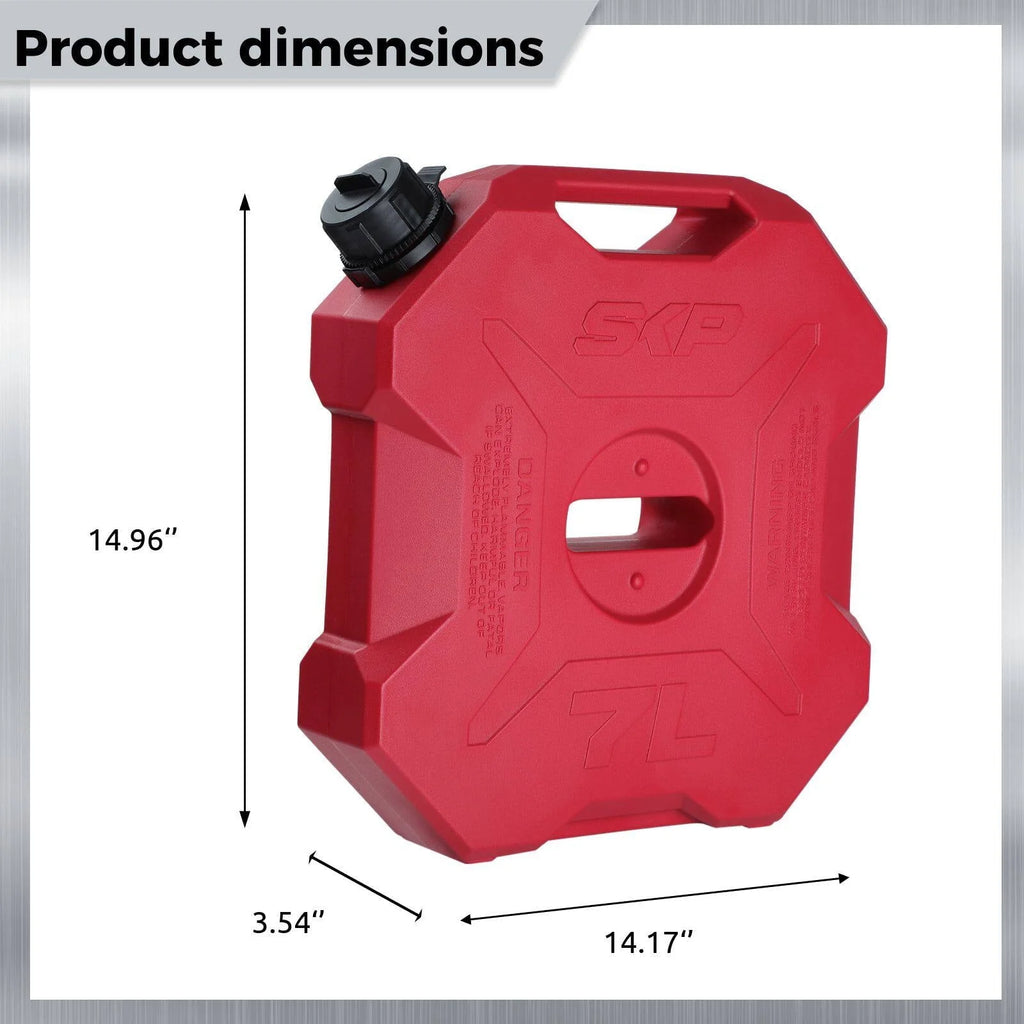 Plastic Petrol Can Professional: 1.85gal Fuel Container Gasoline Bucket for Car