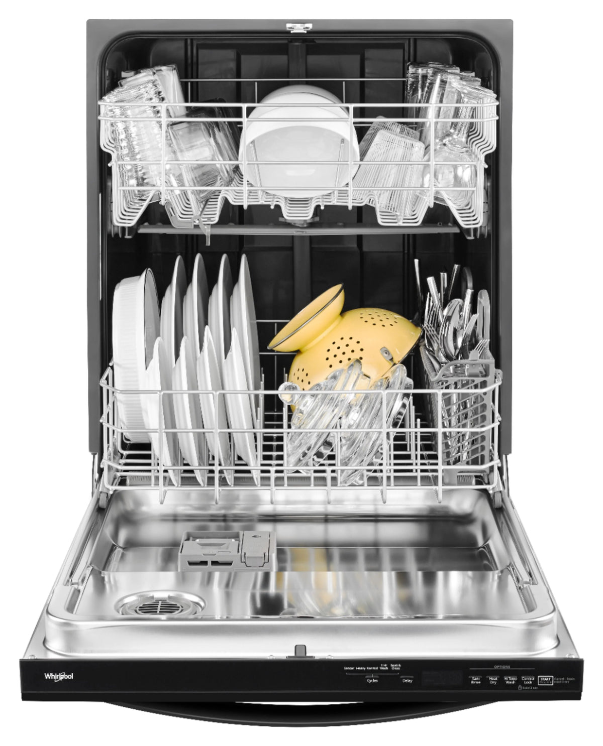 Whirlpool - 24 Built-In Dishwasher - Black