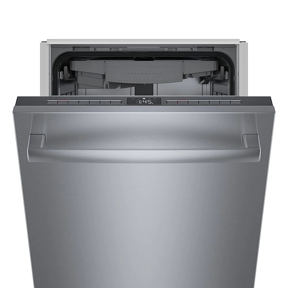 Bosch - 800 Series 18 Top Control Smart Built-In Dishwasher with 3rd Rack and 44 dBA - Silver