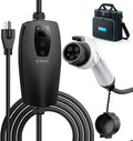 ORICO EV Charger Level 1 Level 2 Portable Electric Vehicle Charger 4-Gear Charging Speed Adjustable, NEMA 5-15P 110V-240V 16 Amp with 32.8 ft Extension Cord and Storage Bag - Compatible with J1772 EVs