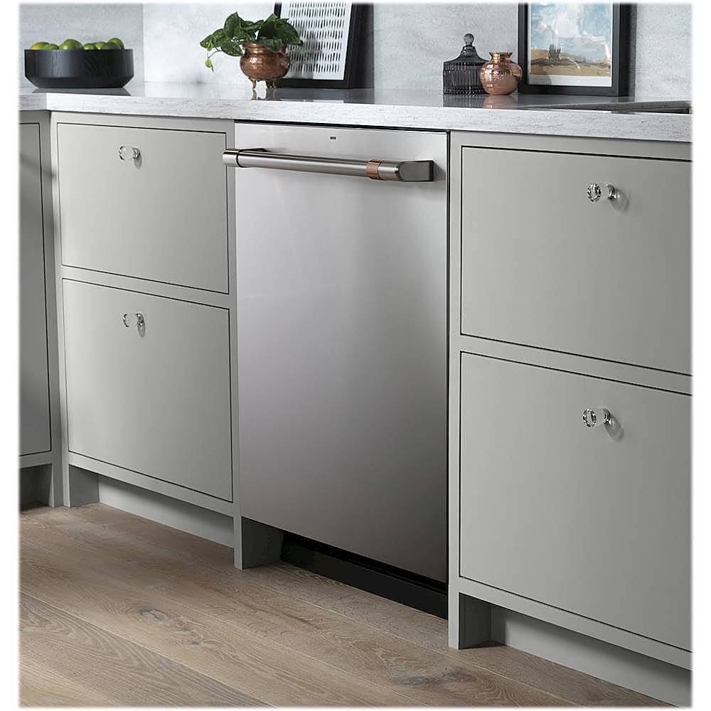 Café - 24 Top Control Tall Tub Built-In Dishwasher with Stainless Steel Tub - Stainless steel