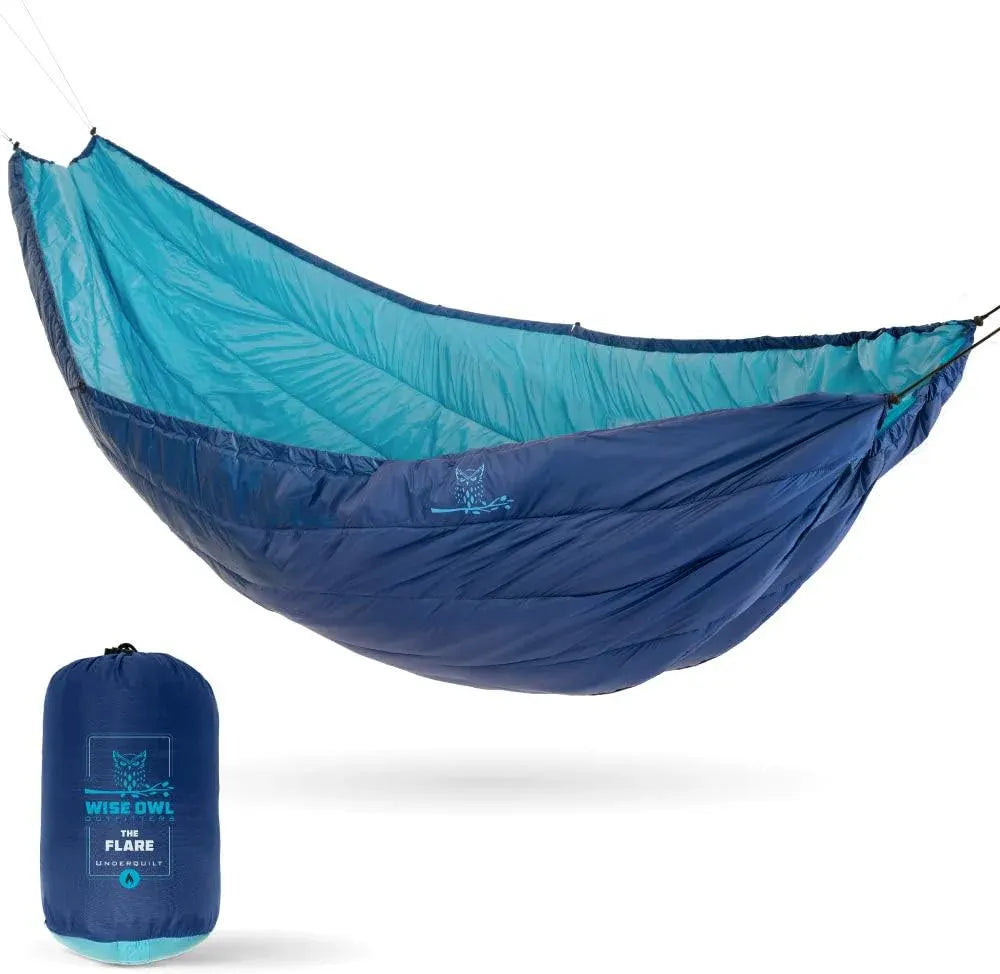 Wise Owl Outfitters Hammock Underquilt â?Insulated Camping Quilt for Warm Sleeping â?Fits Under Hammocks â?Ultralight, Water-Resistant & Packable