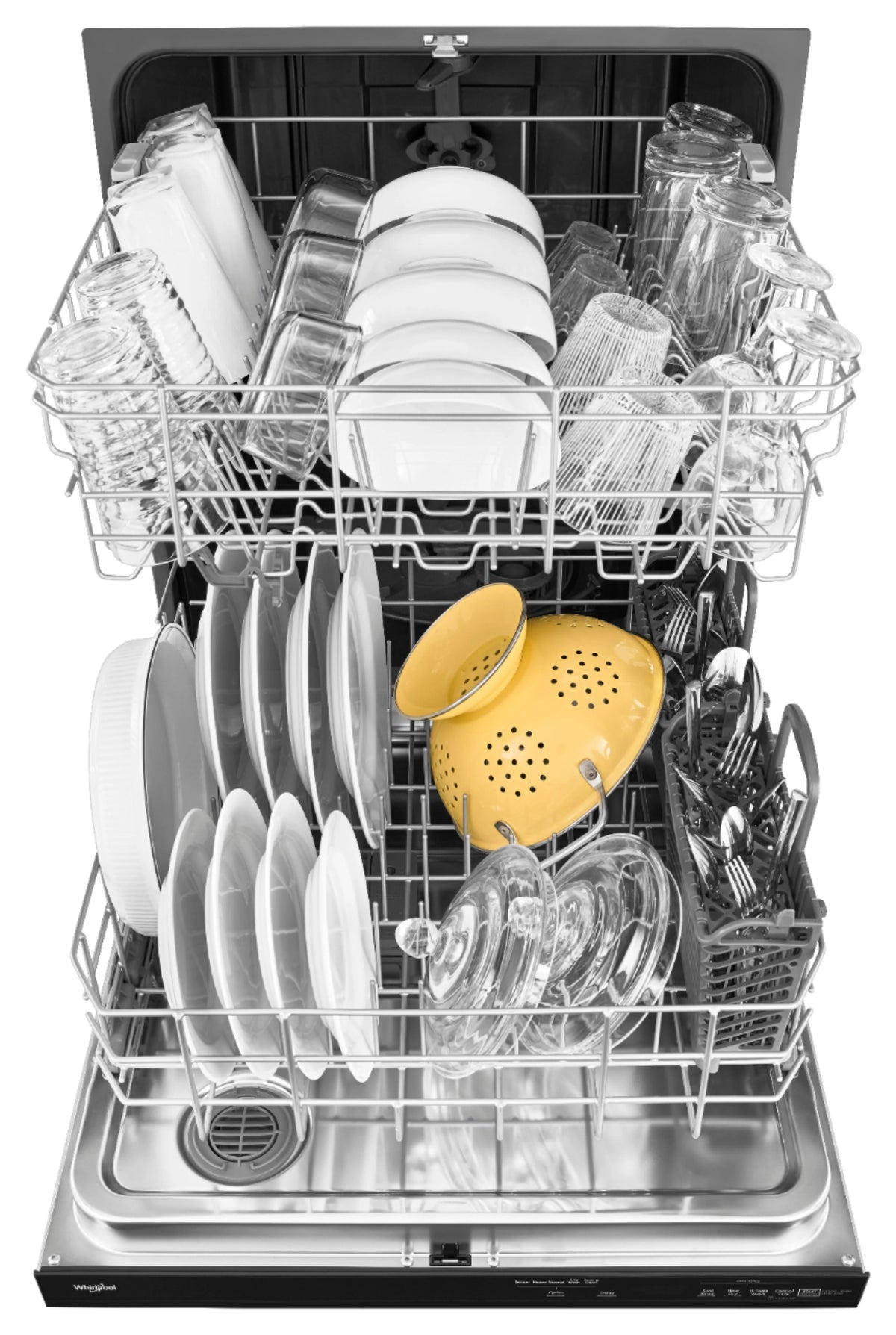 Whirlpool - 24 Built-In Dishwasher - Black