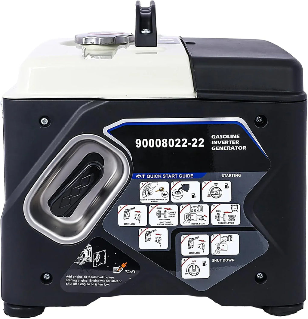 Portable Inverter Generator, 1200W Ultra-Quiet Gas Engine, Epa Compliant, Eco-Mode Feature, Ultra Lightweight For Backup Home Use & Camping