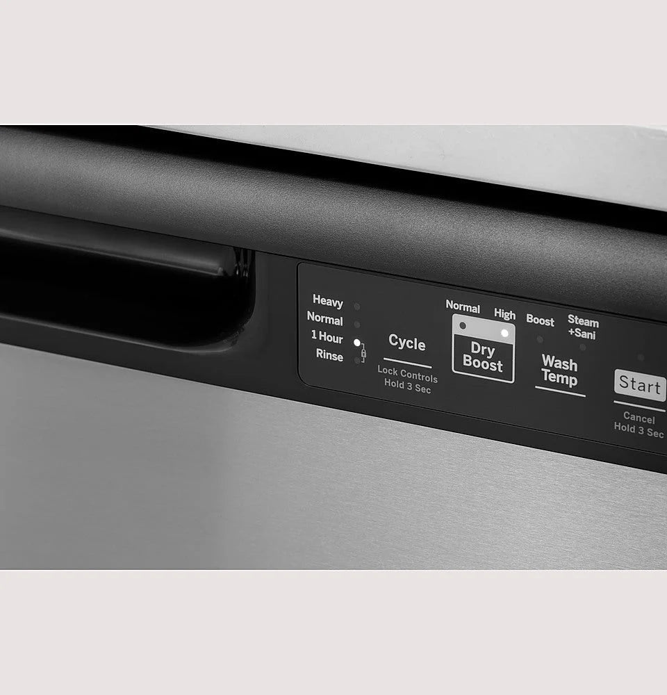 GE - Front Control Built-In Dishwasher with 55 dBA - Bisque