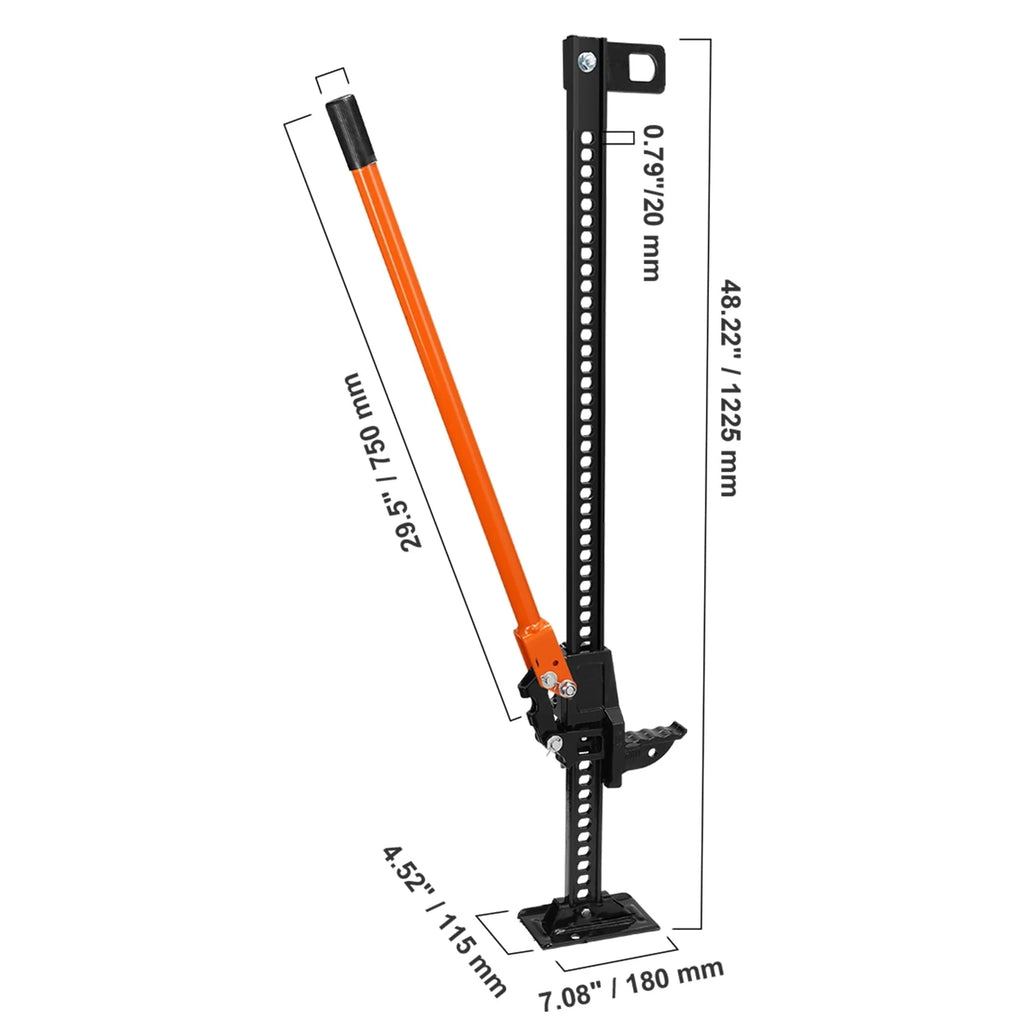 SKYSHALO 48 Off Road Farm Jack Hoist 7000 lbs High Lift Tractor Vehicle's Winch