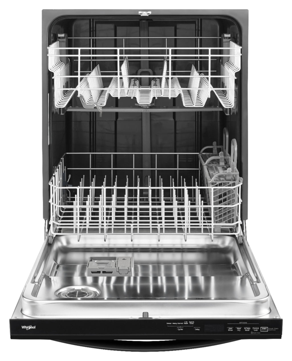 Whirlpool - 24 Built-In Dishwasher - Black