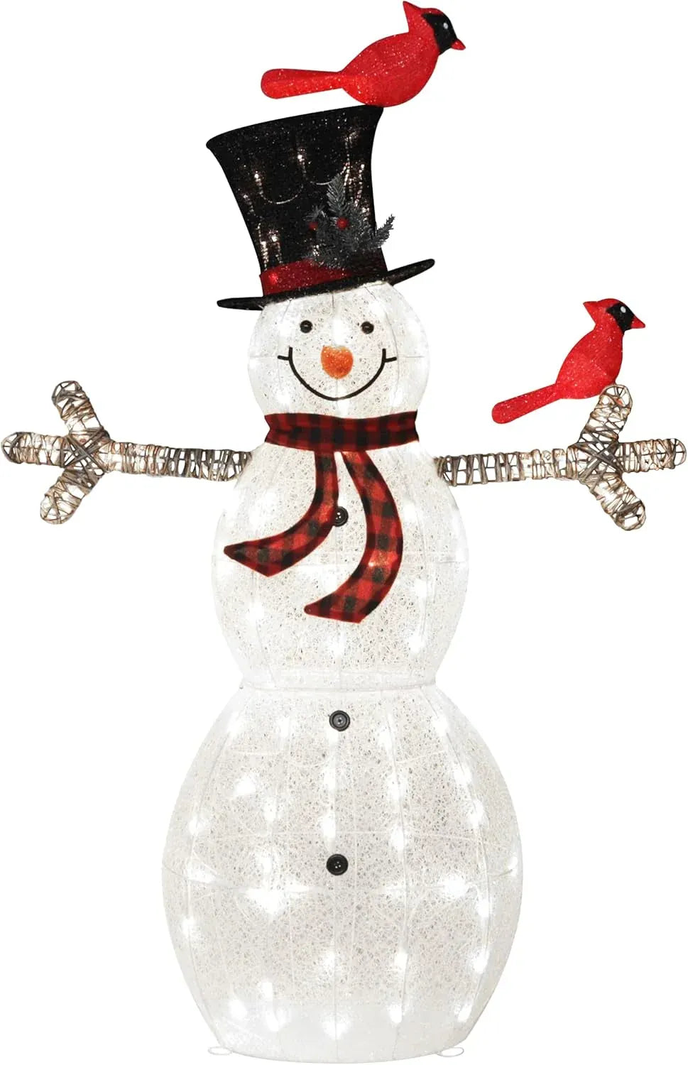 5FT Lighted Nutcracker with Candy Cane for Christmas Decoration, 3D Pre-Lit Iridescent Soldier Xmas Decor with 100 Warm White Lights, Glittered Standing Holiday Display for Outdoor, Indoor