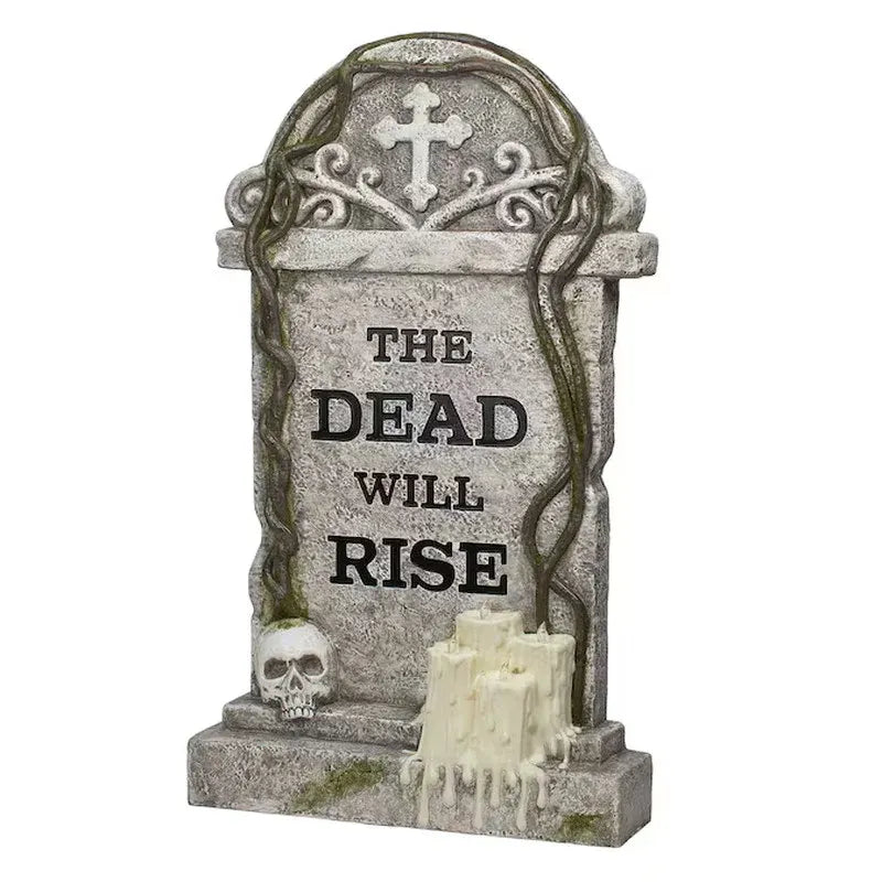 3 Ft Lighted Tombstone Outdoor Halloween Props Haunted House Decor For Home Yard