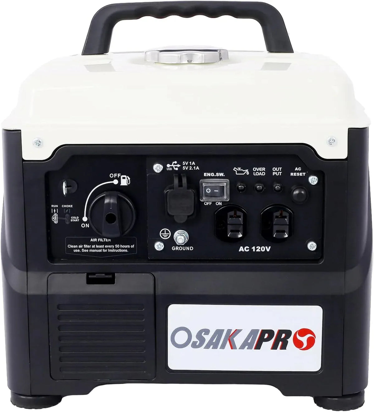 Portable Inverter Generator, 1200W Ultra-Quiet Gas Engine, Epa Compliant, Eco-Mode Feature, Ultra Lightweight For Backup Home Use & Camping