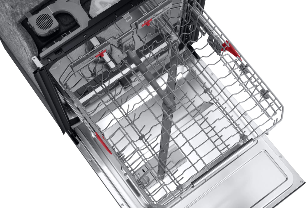 Samsung - Linear Wash 24 Top Control Built-In Dishwasher with AutoRelease Dry, 39 dBA - Black stainless steel