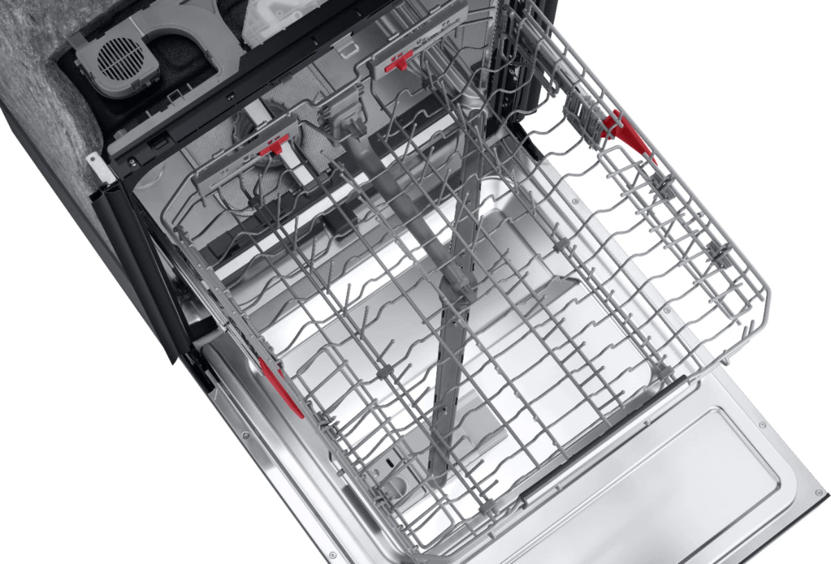 Samsung - Linear Wash 24 Top Control Built-In Dishwasher with AutoRelease Dry, 39 dBA - Black stainless steel