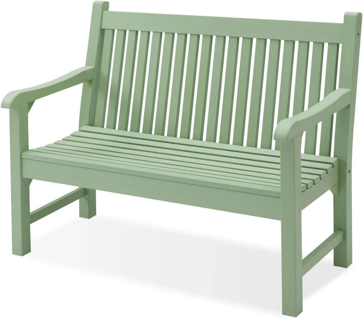 Psilvam Garden Bench, 2-Person Poly Lumber Patio Bench, All-Weather Outdoor Bench That Never Rot, Memorial Bench, Suit for Garden, Porch and Park (Black)