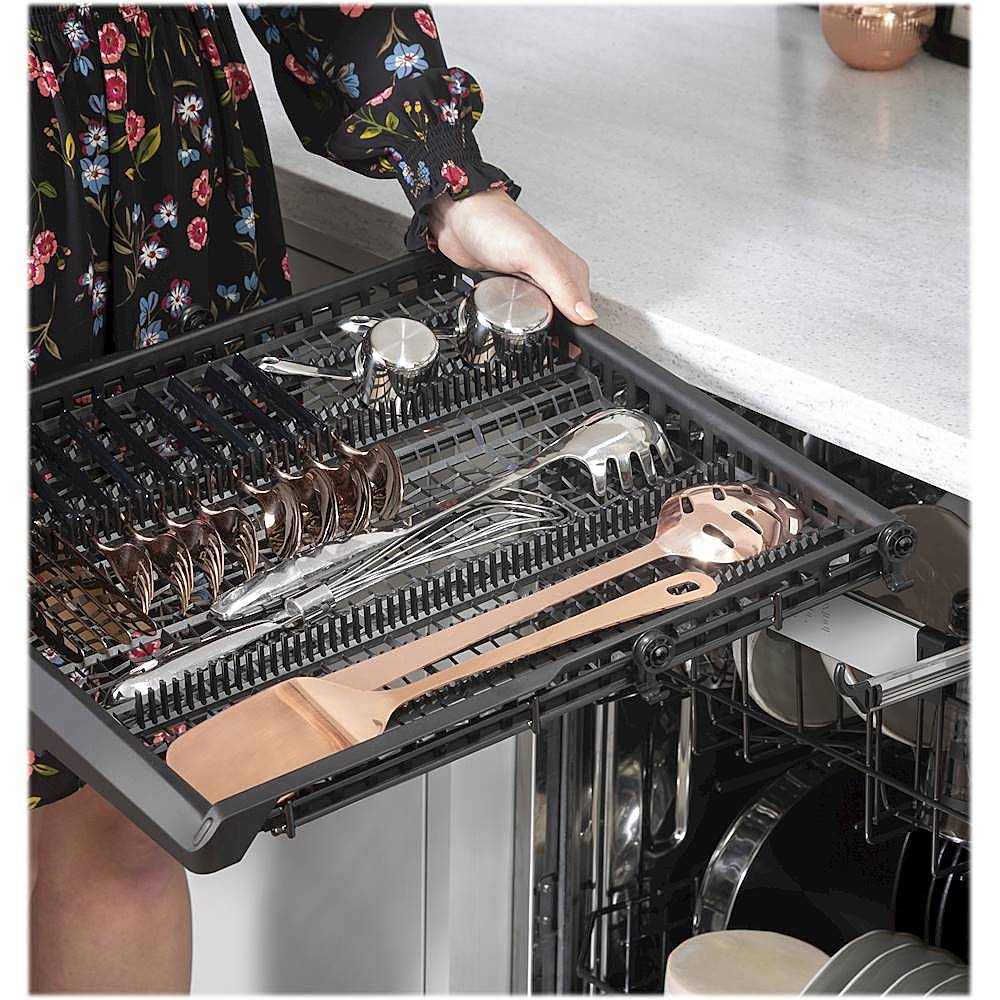 Café - 24 Top Control Tall Tub Built-In Dishwasher with Stainless Steel Tub - Stainless steel