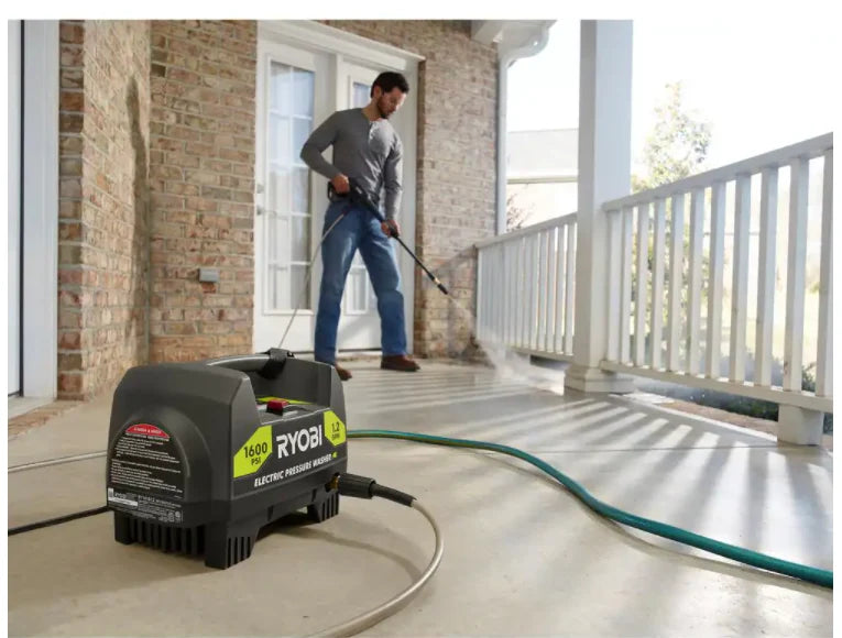 RYOBI 1600 PSI 1.2 GPM Electric Pressure Washer with 12 in. Surface Cleaner