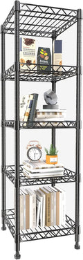 59.6 W x 24 D x 47.6 H Heavy Duty Storage Shelves, 2000LB Capacity Metal Shelving with 1IN Adjustable Height, Garage Shelving for Home, Warehouse & Commercial Use, Black
