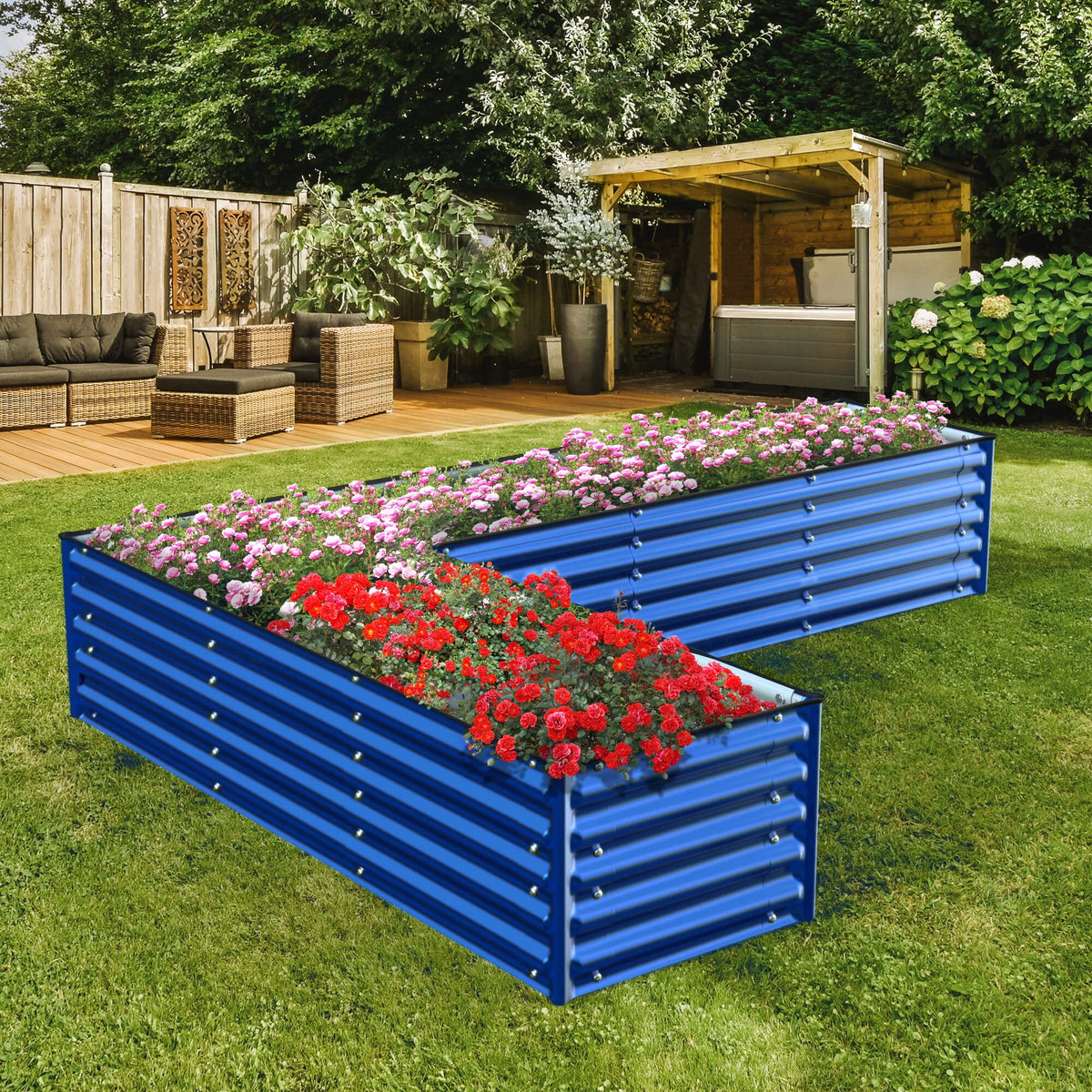 Olle Gardens 17 Tall L Shape Infinity Raised Garden Bed