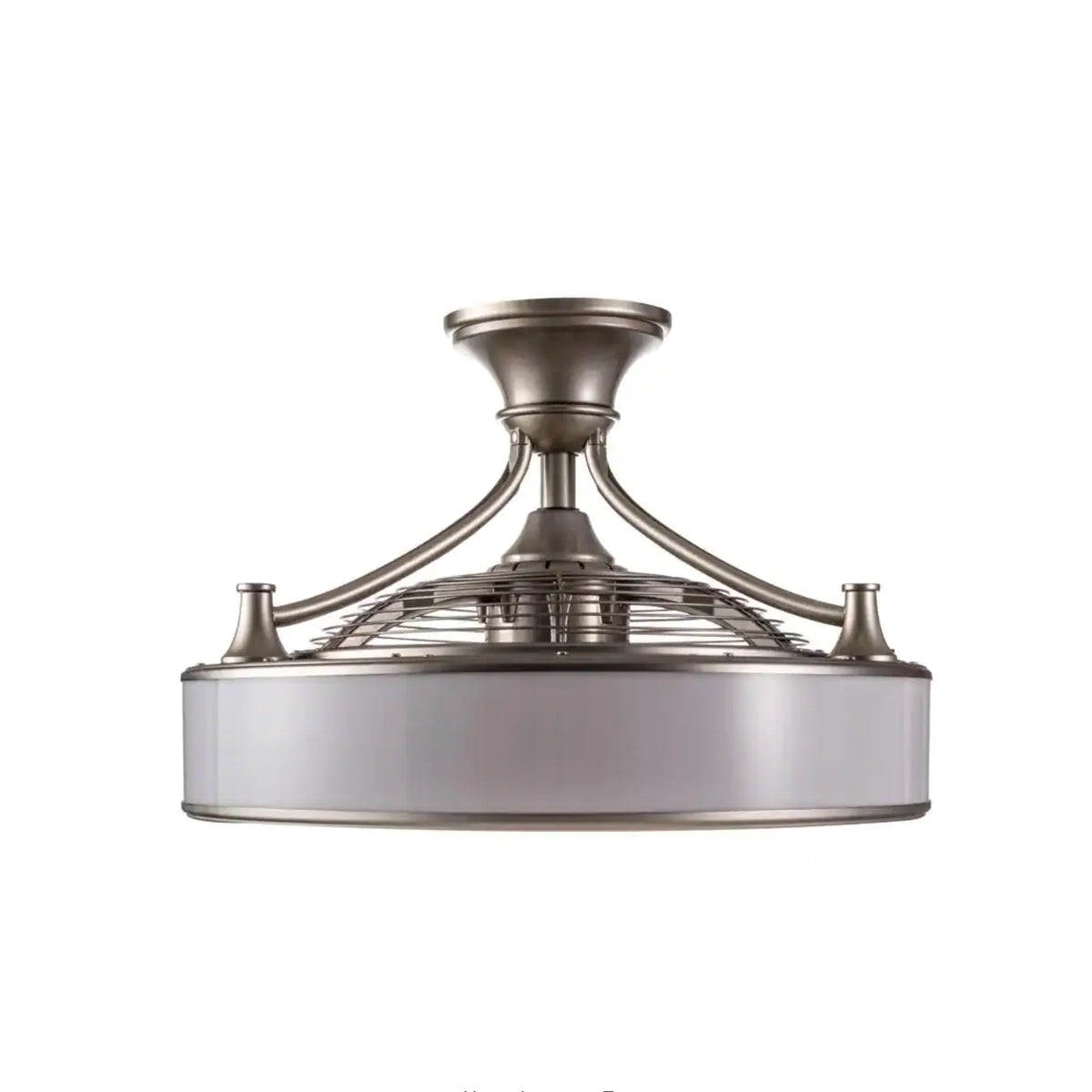 Home Decorators Collection Windara 22 in. LED Indoor/Covered Outdoor Brushed Nickel Ceiling Fan with Light Kit and Remote Control