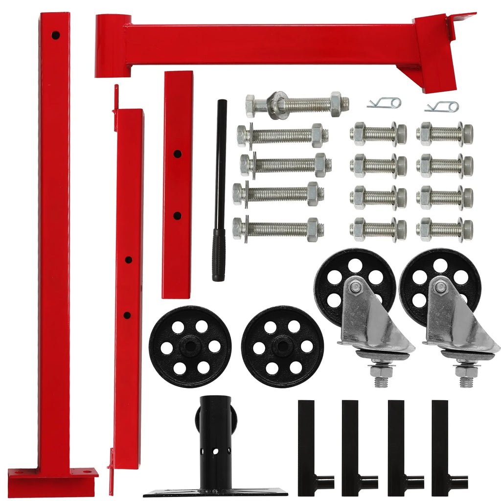 ANDTE Steel Rotating Engine Stand with 360 Degree Rotating Head and Folding Frame: 1/2 Ton (1000 lb) Capacity, Red