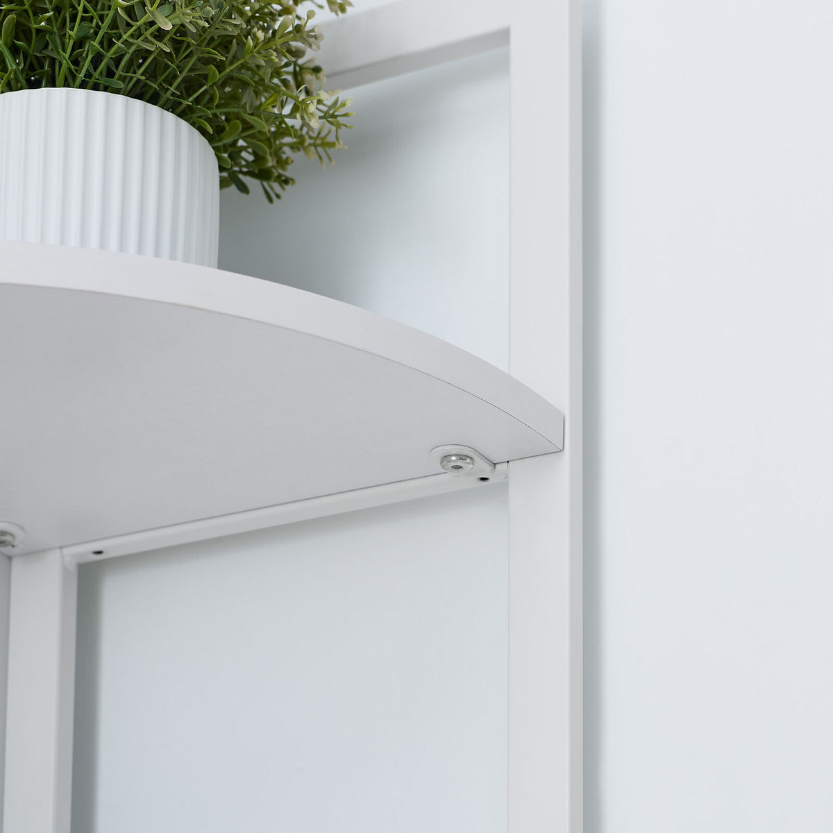 SWAREY 5 Tier Corner Bookcase Plant Stand Storage Open Shelf Corner Display Rack white