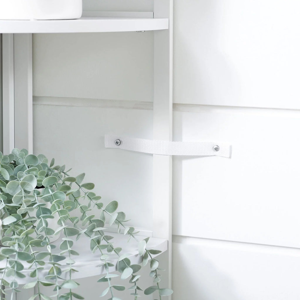 SWAREY 5 Tier Corner Bookcase Plant Stand Storage Open Shelf Corner Display Rack white