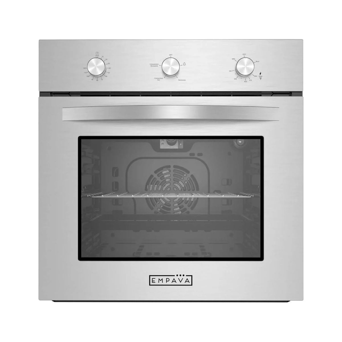 Empava 24-inch 2.3 Cu.ft. Single Propane Gas Wall Oven - Convection Fan in Stainless Steel - EMPV-24WO11L