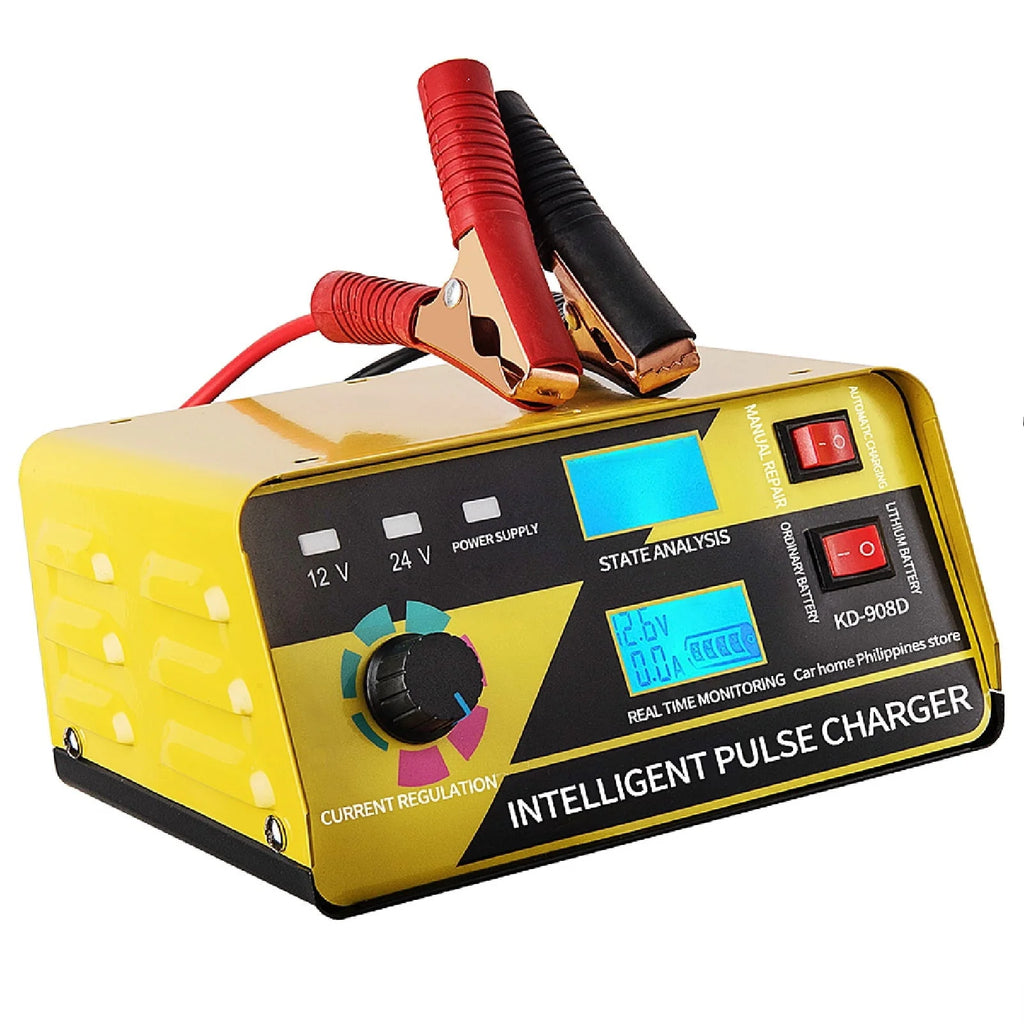 XWQ Storage Battery Charger Digital Display Multiple Protection High Efficiency 12V 24V Car Battery Charger for Automobile
