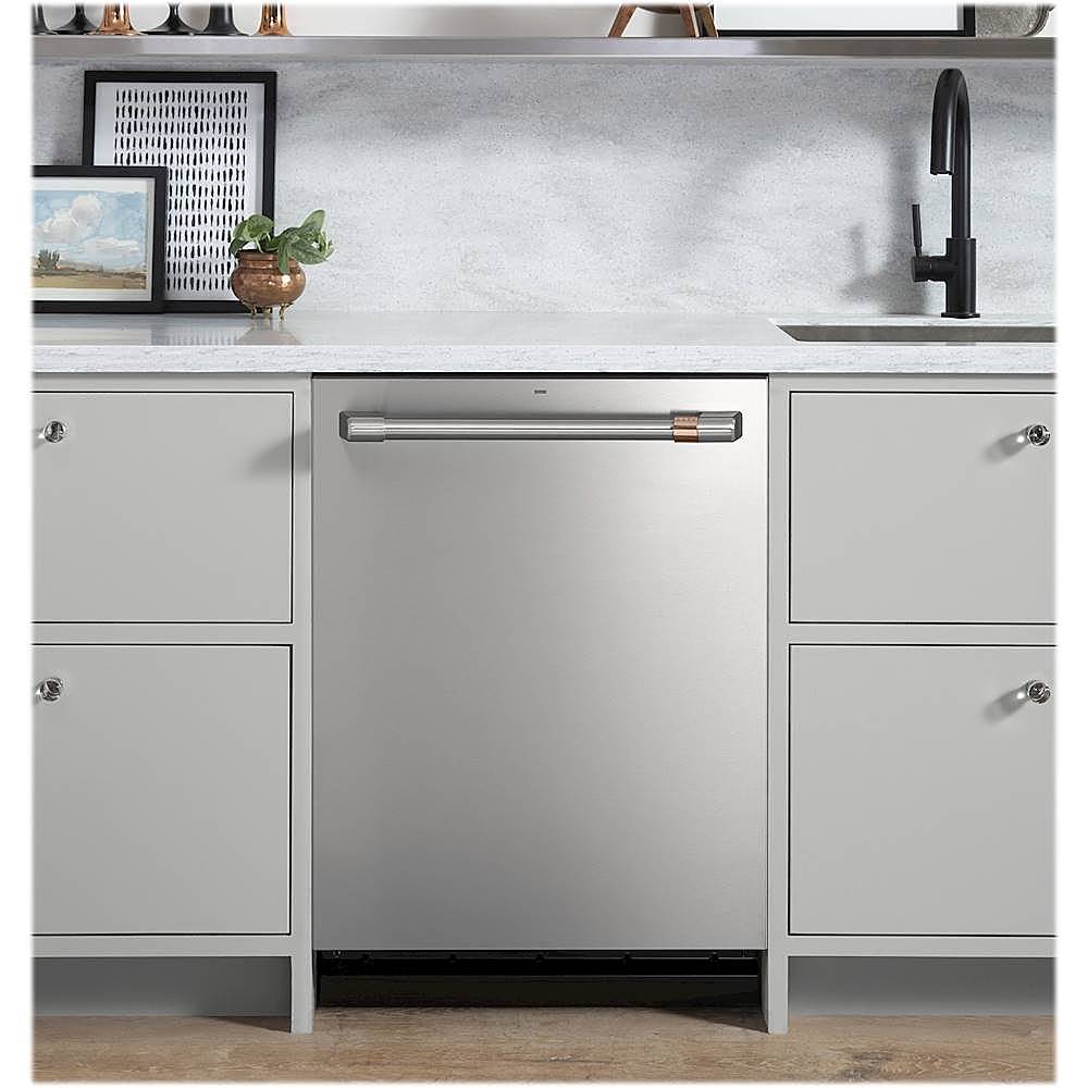 Café - 24 Top Control Tall Tub Built-In Dishwasher with Stainless Steel Tub - Stainless steel