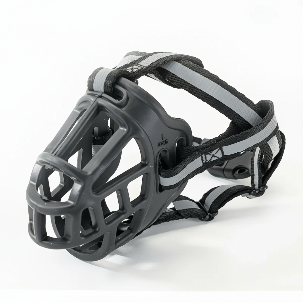 Dog Muzzle with Adjustable Head and Jaw Straps for Reactive  Behavior