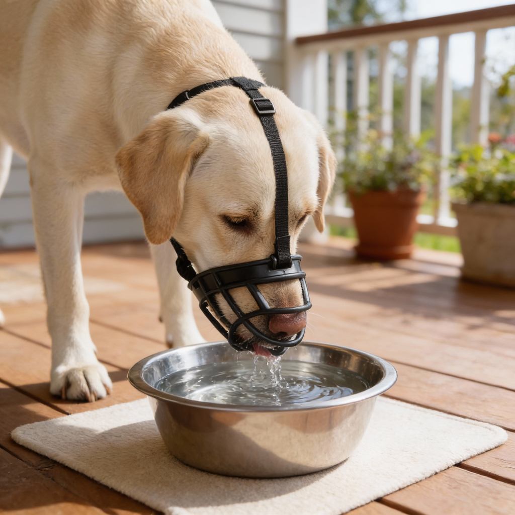 Dog Muzzle with Adjustable Head and Jaw Straps for Reactive  Behavior
