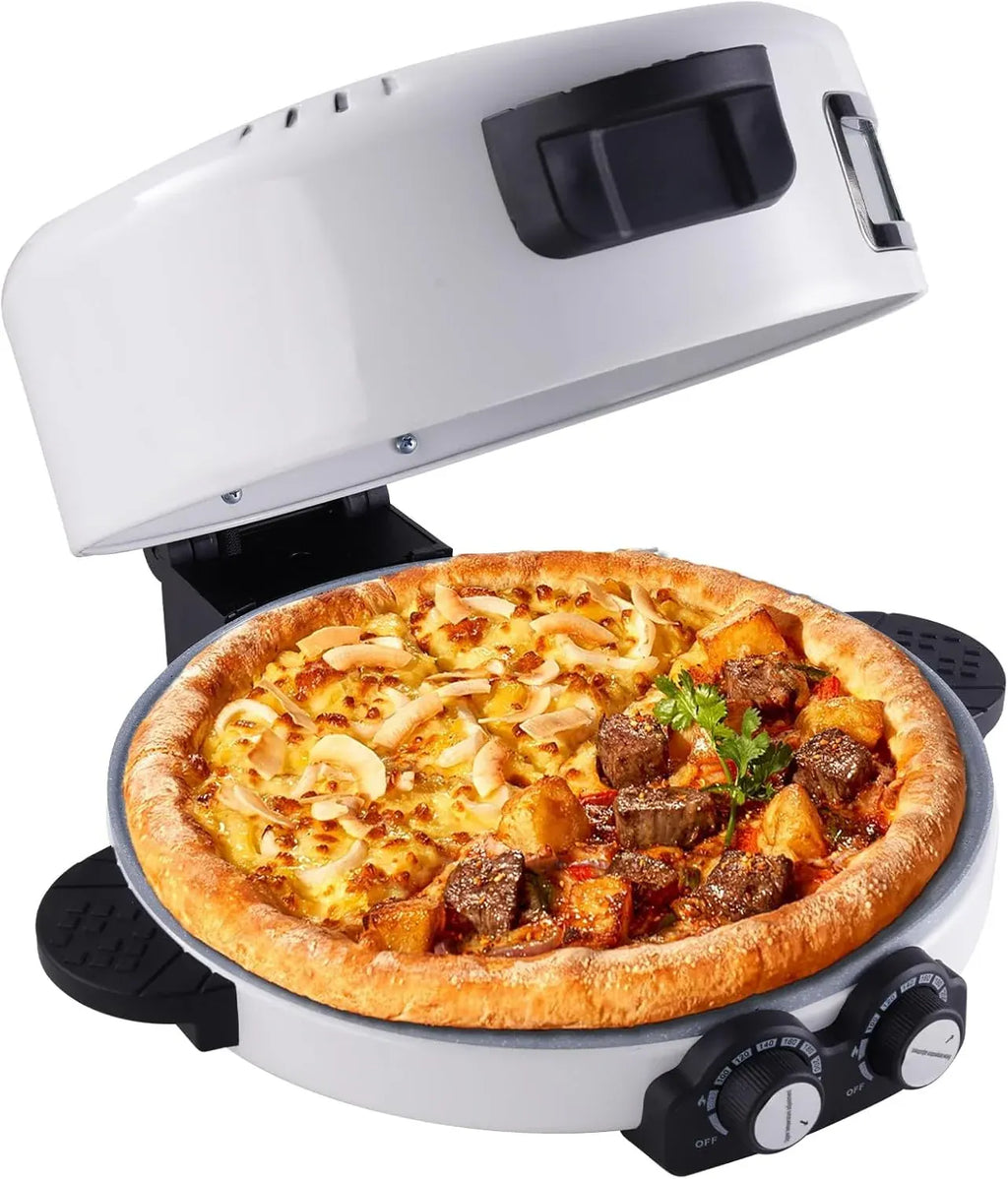 12 Electric Pizza Oven-Countertop Pizza Maker with Timer &Temperatures Control, Perfect for Pizzas/Pancake/Quesadillas/Cookies (12in)