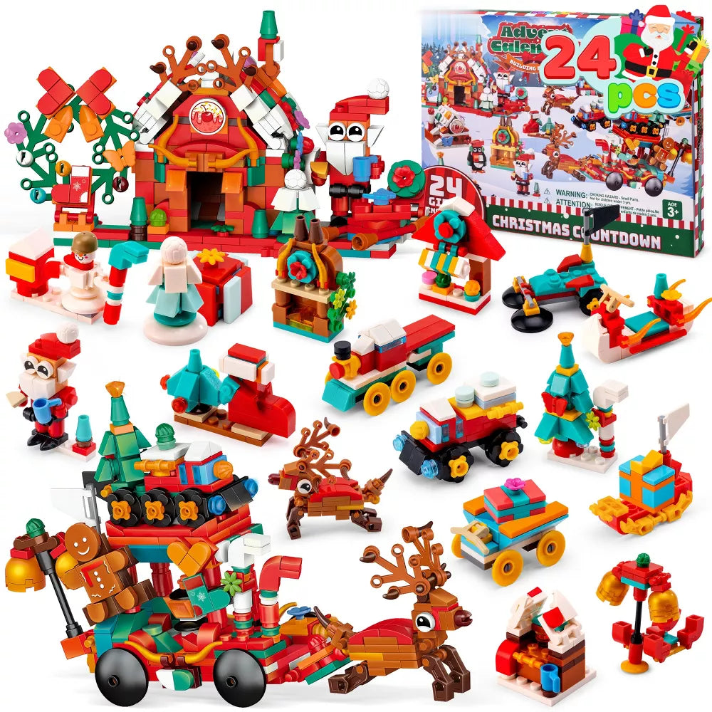 Building Block Advent Calendar with 24 Daily Mini Builds and 2 Grand Finale Sets