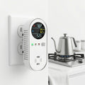 4 in 1 Plug in Carbon Monoxide and Natural Gas Detector, CO, Propane & Gas Alarm with Temp & Humidity Display, Home Safety Monitor