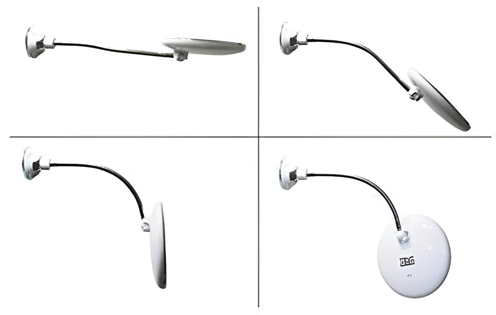 10X Magnifying Mirror with LED Edge Lighting and Adjustable Suction  Base