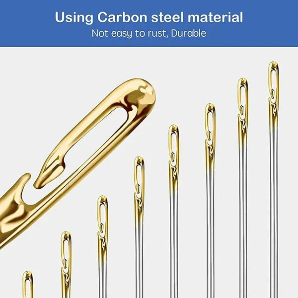 Easy Threading Sewing Needle Set with Side Slot Design, 30 Assorted Sizes