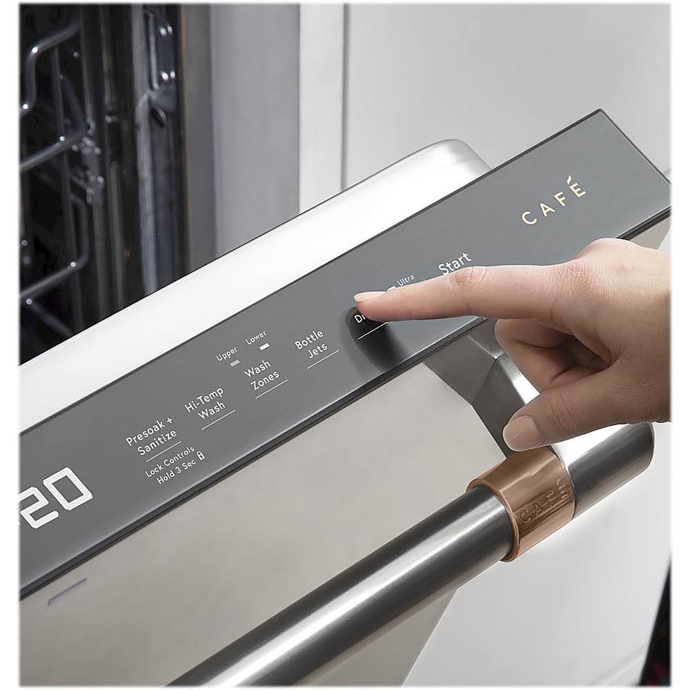 Café - 24 Top Control Tall Tub Built-In Dishwasher with Stainless Steel Tub - Stainless steel