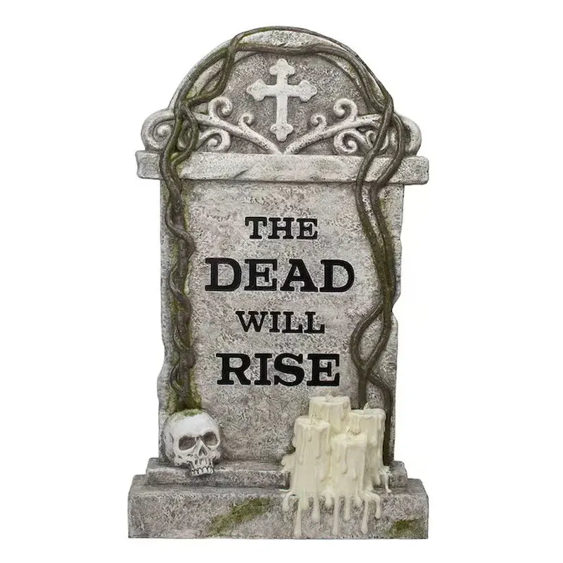 3 Ft Lighted Tombstone Outdoor Halloween Props Haunted House Decor For Home Yard