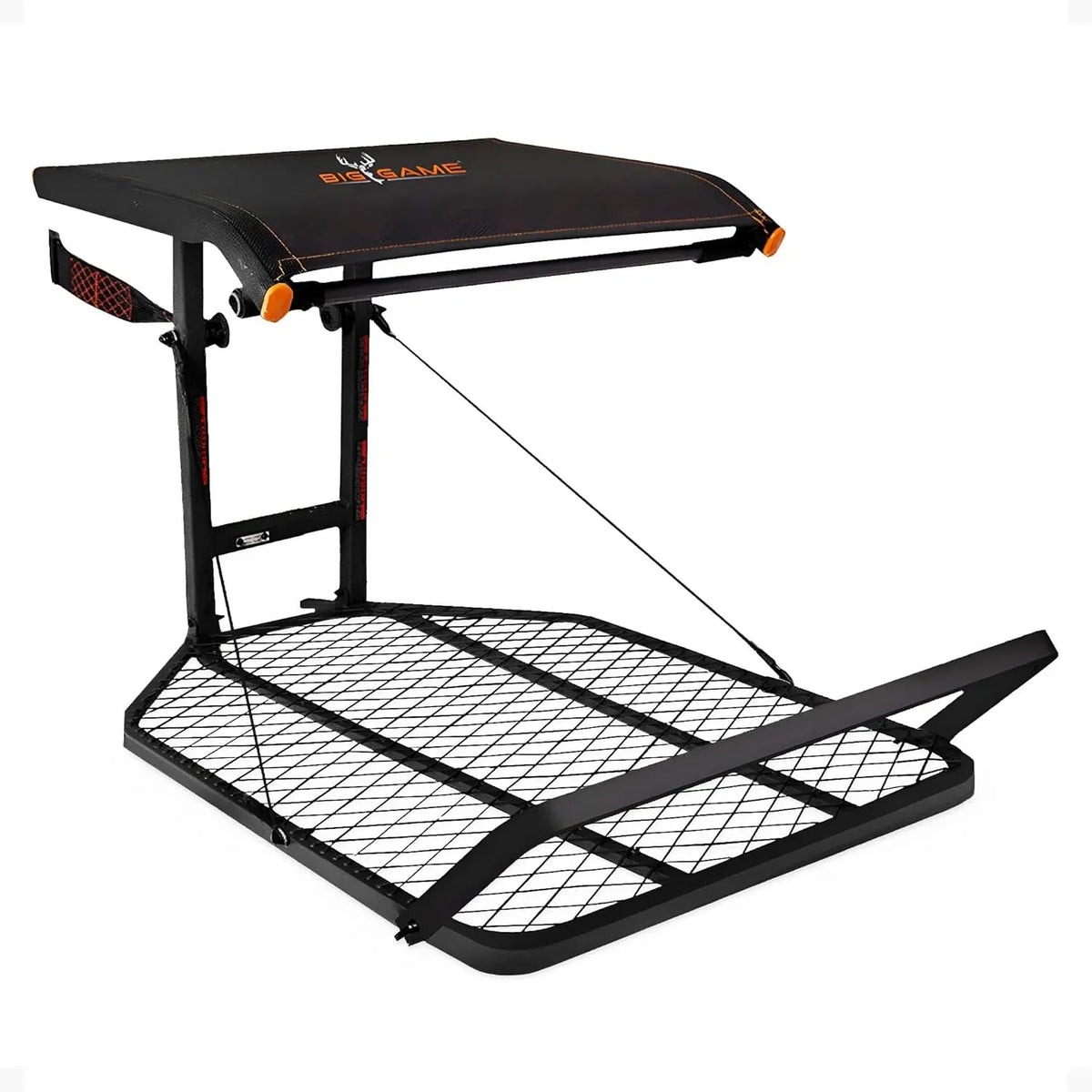 Big Game Captain XC Hang-On Treestand, Lightweight Steel Construction with 14 x 8 in. Flip-Back Flex-Tek Seat, 300 lbs Weight Rating