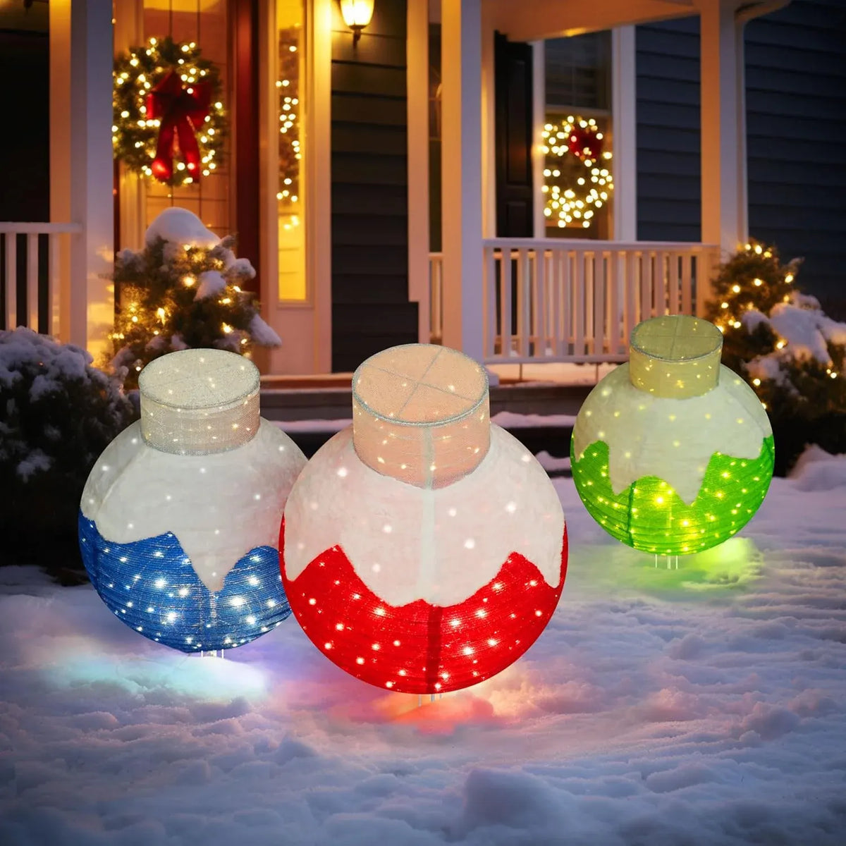 5FT Lighted Nutcracker with Candy Cane for Christmas Decoration, 3D Pre-Lit Iridescent Soldier Xmas Decor with 100 Warm White Lights, Glittered Standing Holiday Display for Outdoor, Indoor