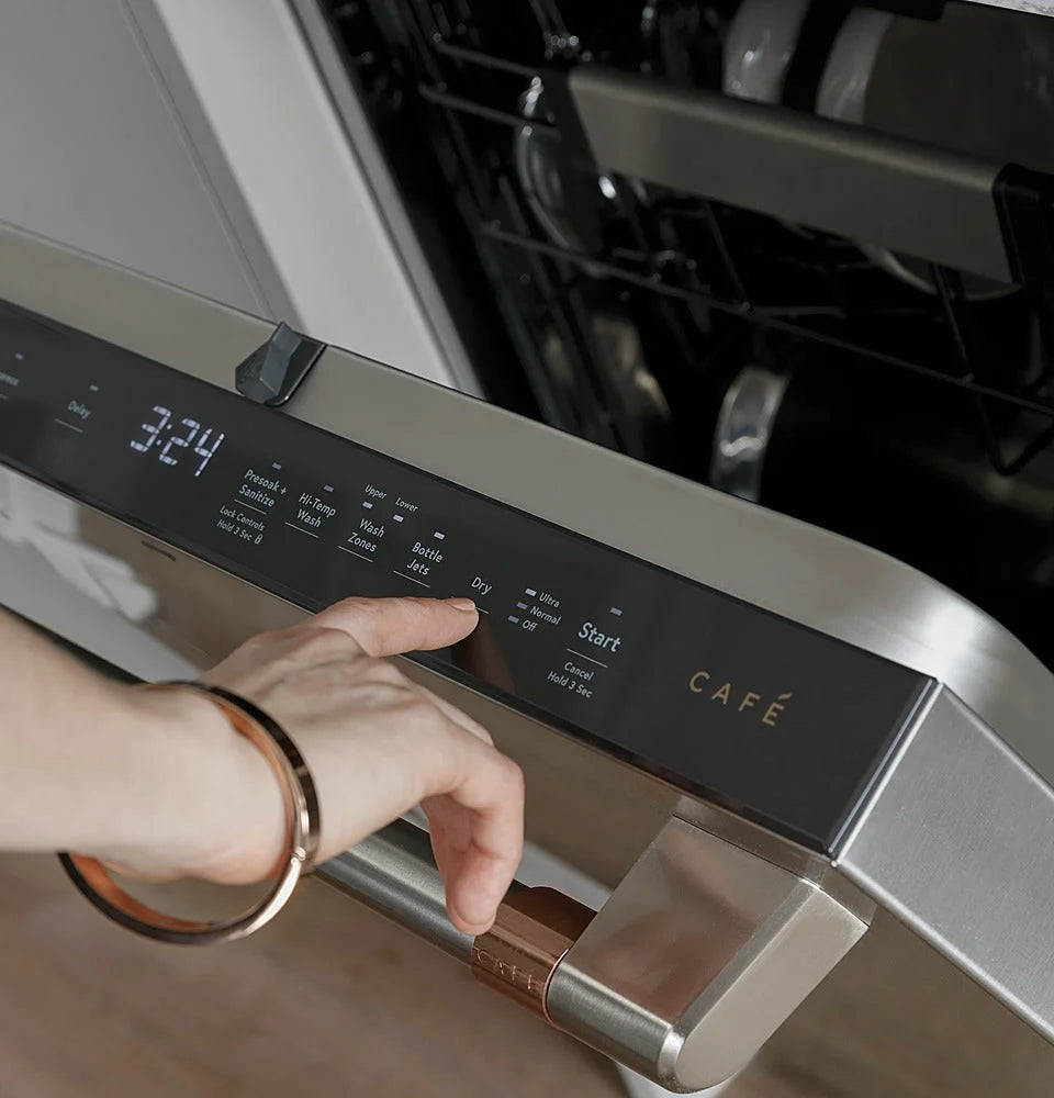 Café - 24 Top Control Tall Tub Built-In Dishwasher with Stainless Steel Tub - Stainless steel