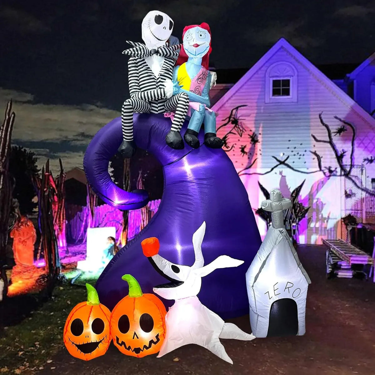 10 FT Halloween Inflatables Archway with Ghost and Build-in LEDs, Blow Up Yard Decorations, Spooky Face Scary Halloween Party Decorations, Large Outdoor Inflatable for Graveyard, Garden, and Lawn
