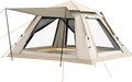 Instant Pop Up Camping Tent for 4-6 Person, 2 Mesh Windows & 2 Doors, Easy Set Up with Vestibule & Rainfly