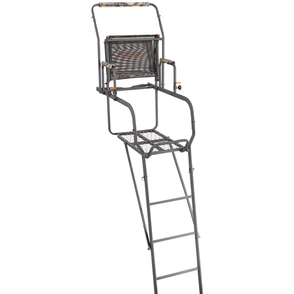 Guide Gear 15.5' Climbing Ladder Tree Stand for Hunting with Mesh Seat, Hunting Gear, Equipment, and Accessories