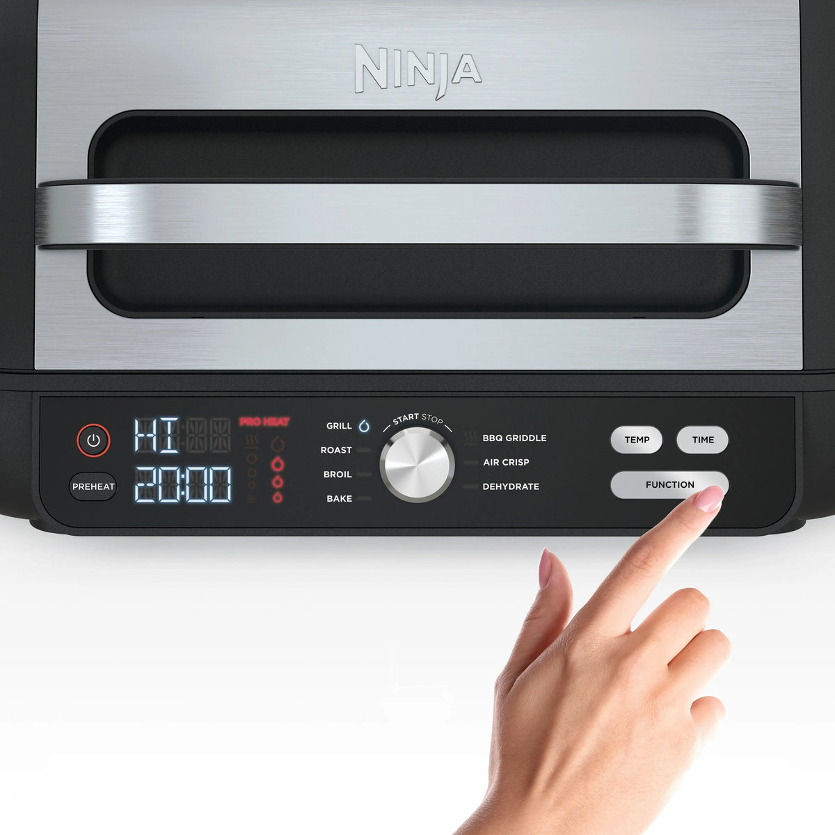 Ninja - Foodi XL Pro Indoor 7-in-1 Grill & Griddle with 4-Quart Air Fryer, Roast, Bake, Dehydrate, Broil - Silver/Black