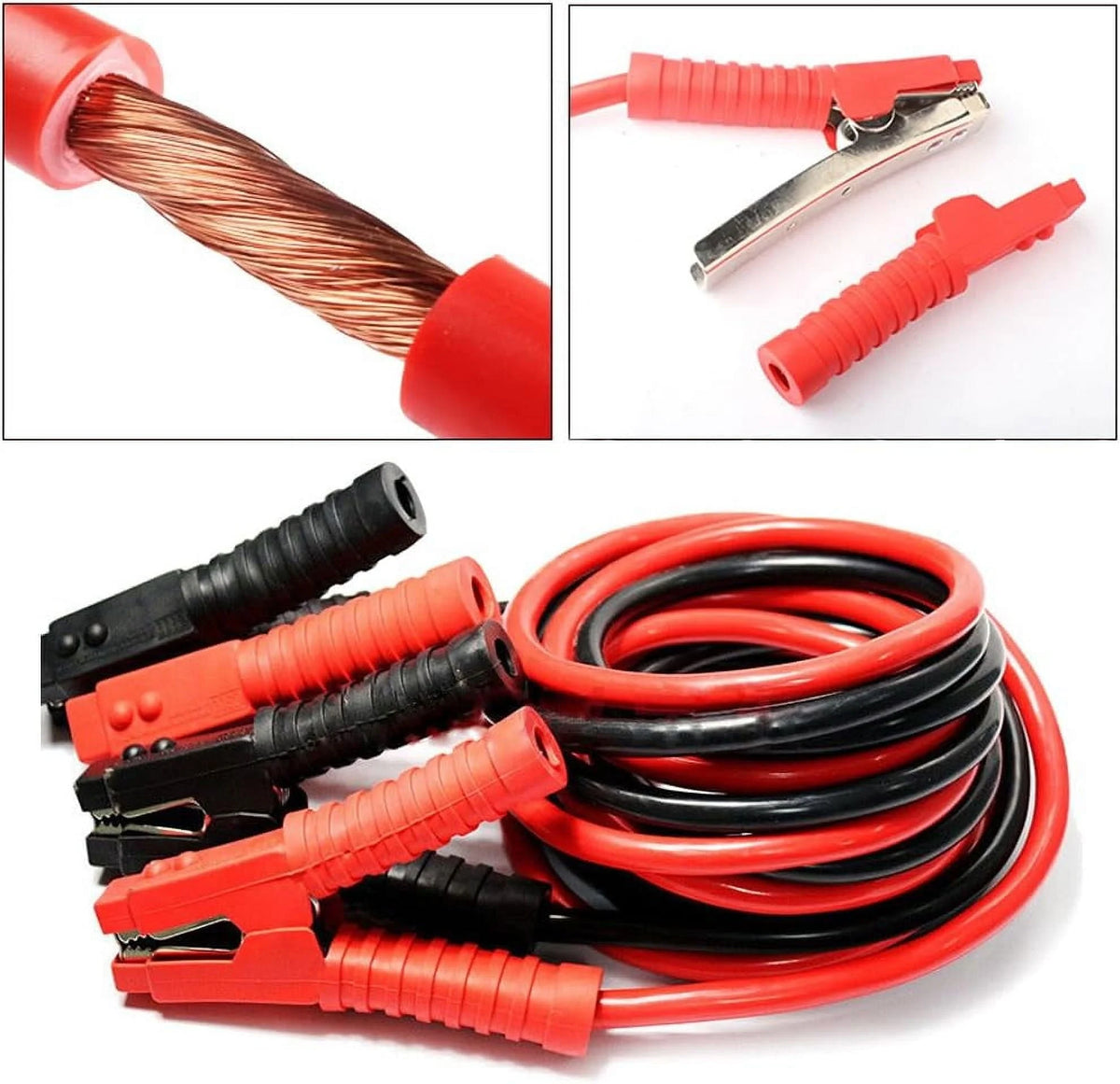 3000A 6M Jump Leads Jump Leads Booster Cables Start Firing Line Power Wire Copper Clip Clamp Boost Cord