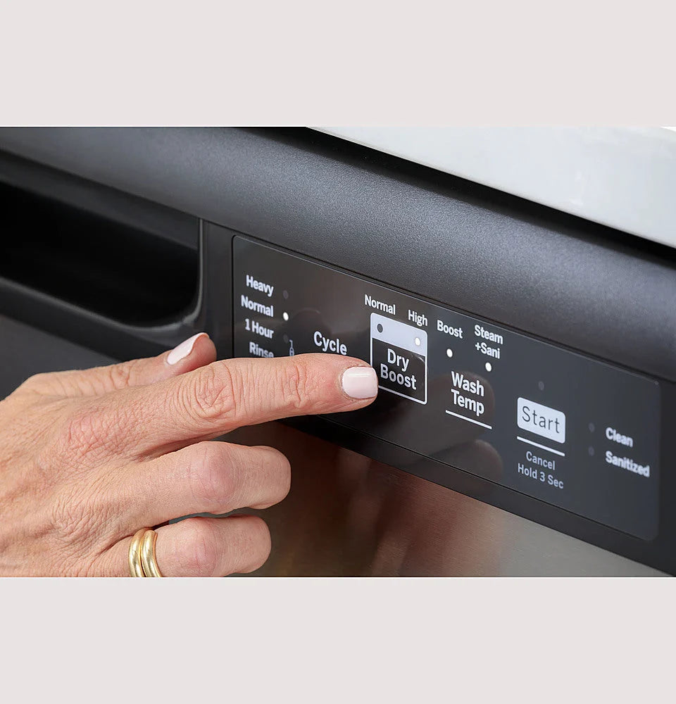 GE - Front Control Built-In Dishwasher with 55 dBA - Bisque